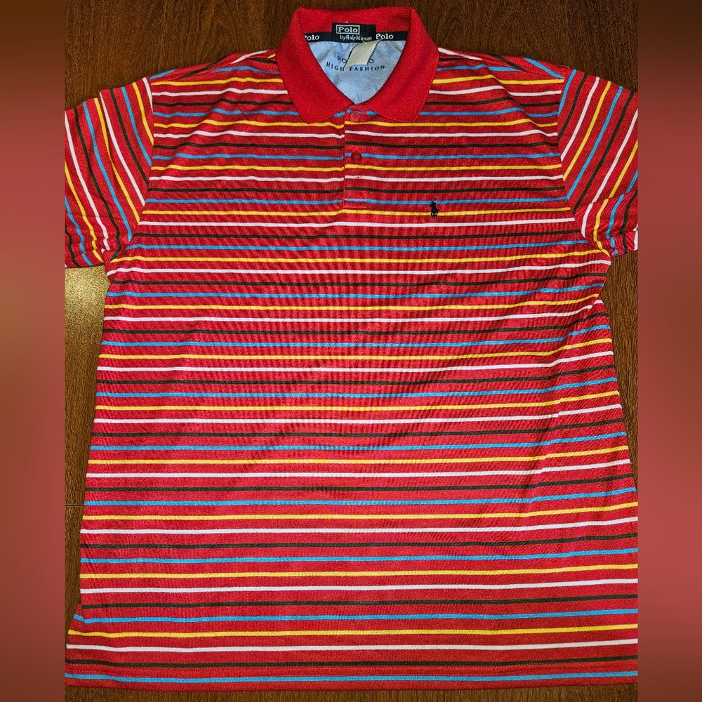 Polo Ralph Lauren Red Striped Polo Shirt